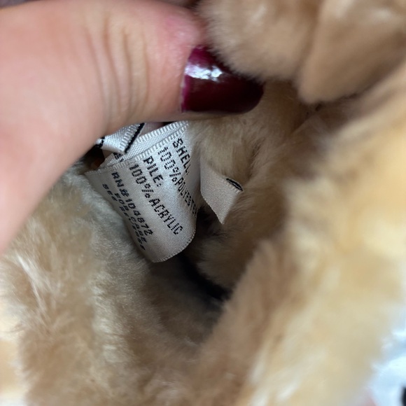 Vintage 90s Y2K Faux Fur Long Line Brown Trend Coat Button Up Teddy Brown Warm - Picture 11 of 15